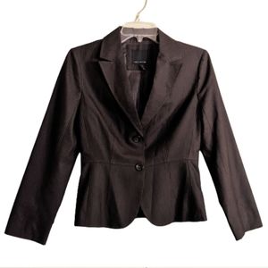The Limited Vintage Blazer Brown Pinstripe Peplum Size 4